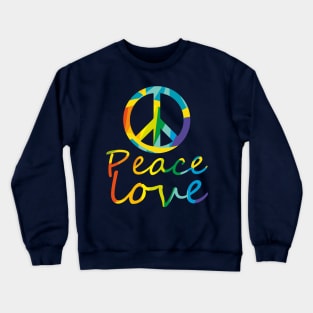 Peace Love - hippie symbol Crewneck Sweatshirt